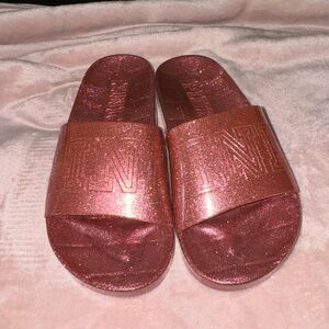 VS Pink Slide Sandals Size Small